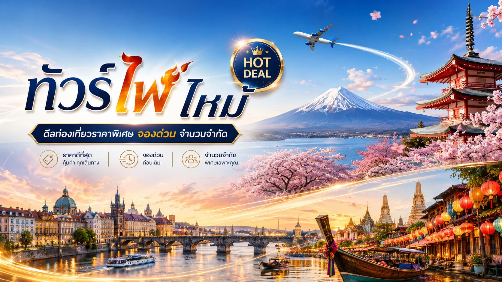 รวมทัวร์ไฟไหม้ ครบแลนด์มาร์กดัง ราคาอัปเดต ที่นั่งมีจำนวนจำกัด